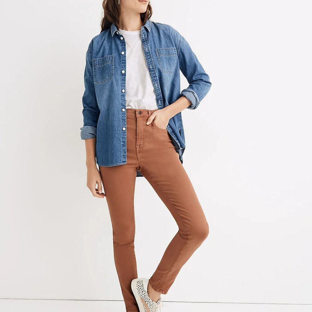 Madewell 10" High-Rise Skinny Jeans: Garment-Dyed TENCEL™‎ Denim Edition